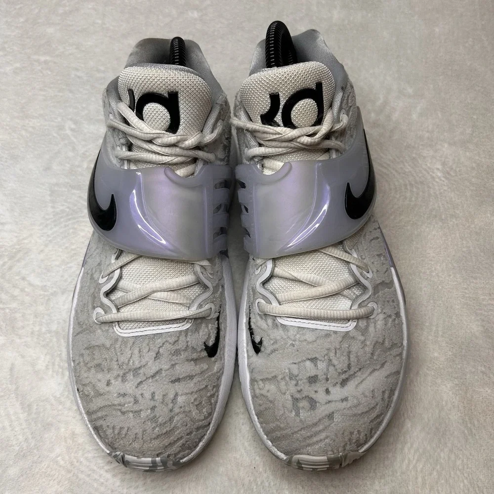 Nike Kevin Durant KD14 Home‎ Sneakers Mens 7.5 High Top White Wolf CW3935-100